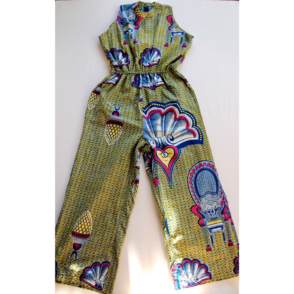Ankara Wax Print Wide Leg Jumpsuit  Afrocentric | M/L